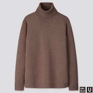 Uniqlo U Merino Blend Turtleneck in chestnut!